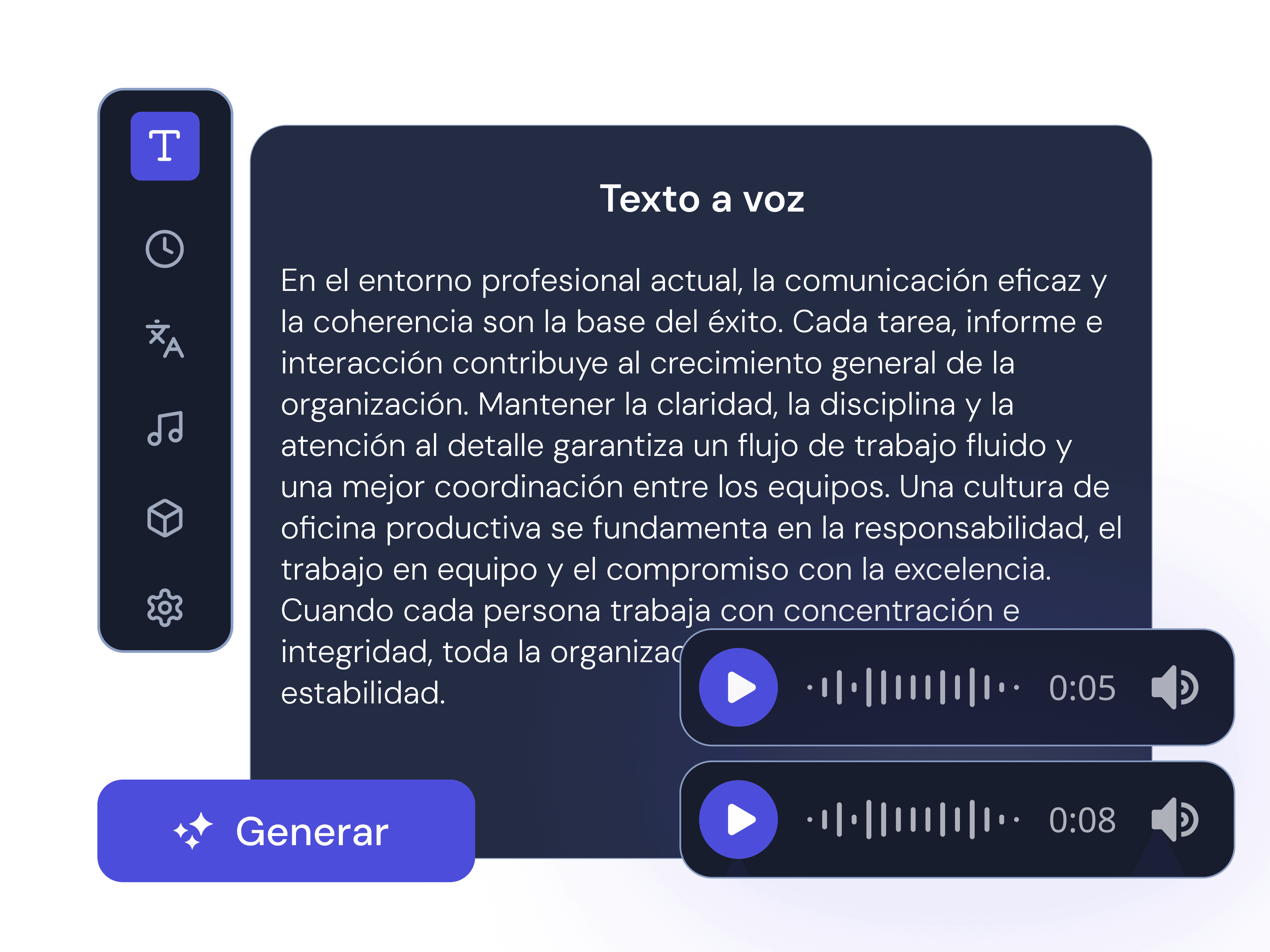 ¿Cómo funciona la conversión de texto a voz en movcut.ai?