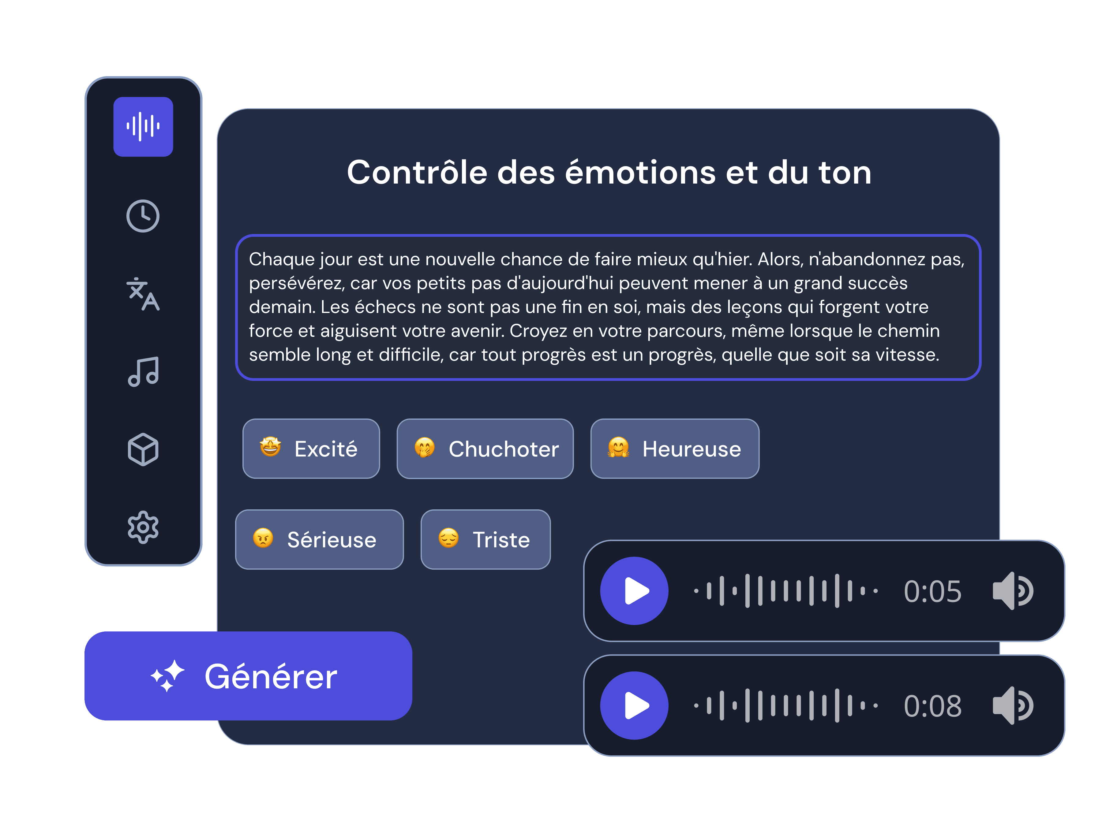 Comment contrôler l'émotion dans la voix générée par IA?